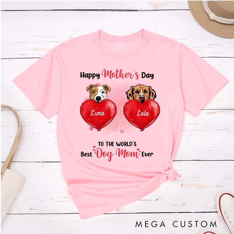 Personalized Dog Lover Happy Mother's Day T-Shirt