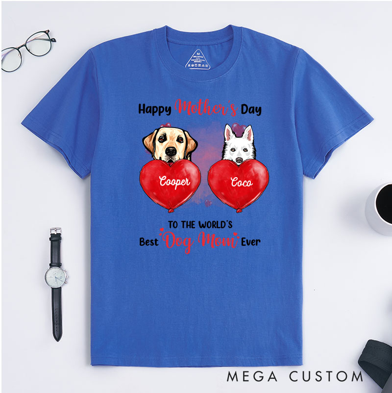 Personalized Dog Lover Happy Mother's Day T-Shirt