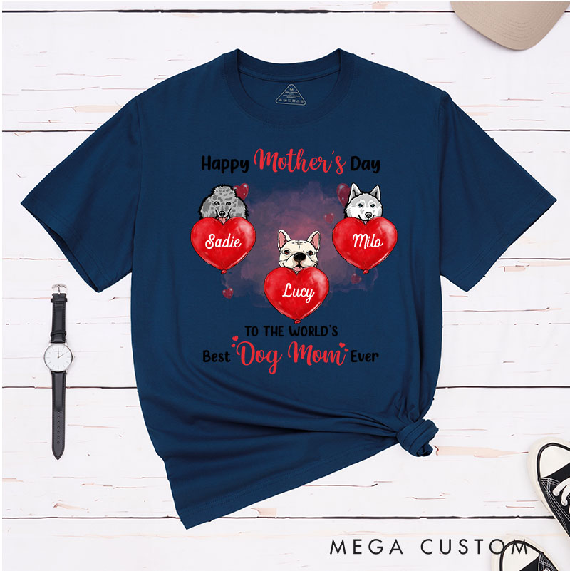 Personalized Dog Lover Happy Mother's Day T-Shirt
