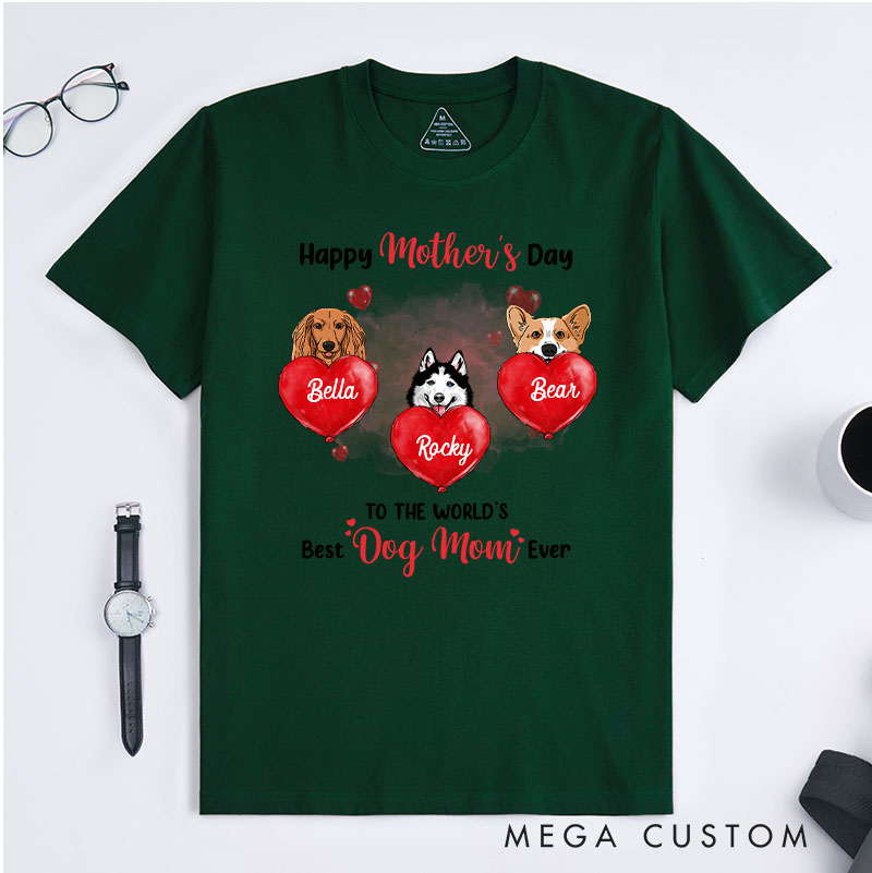 Personalized Dog Lover Happy Mother's Day T-Shirt