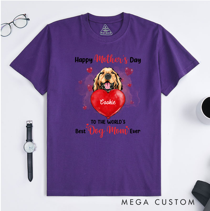Personalized Dog Lover Happy Mother's Day T-Shirt