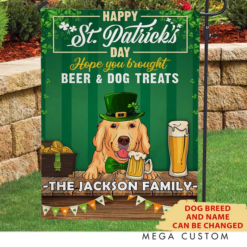 Personalized Dog Lover Hope You Brought Garden Flag