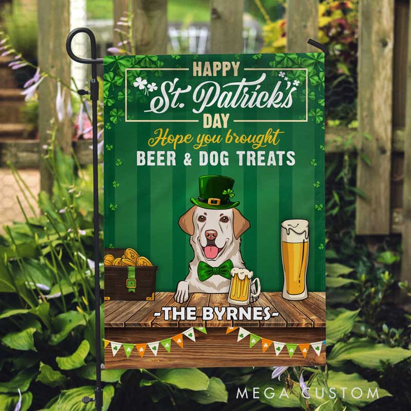 Personalized Dog Lover Hope You Brought Garden Flag