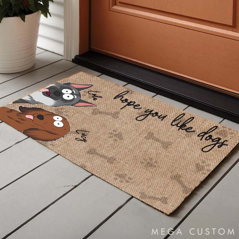 Personalized Dog Lover Hope You Like Dog Doormat