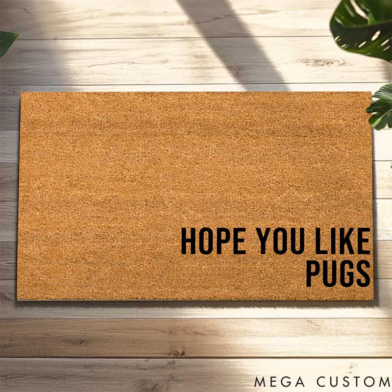 Personalized Dog Lover Hope You Like Dogs Gift for Family Home Doormat