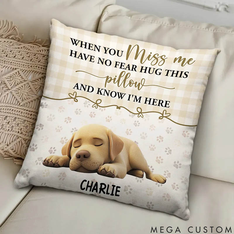 Personalized Dog Lover Hug Me Tight Throw Pillows