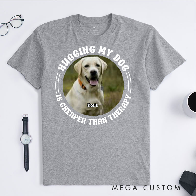 Personalized Dog Lover Hugging My Dog T-Shirt