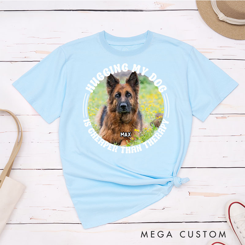 Personalized Dog Lover Hugging My Dog T-Shirt