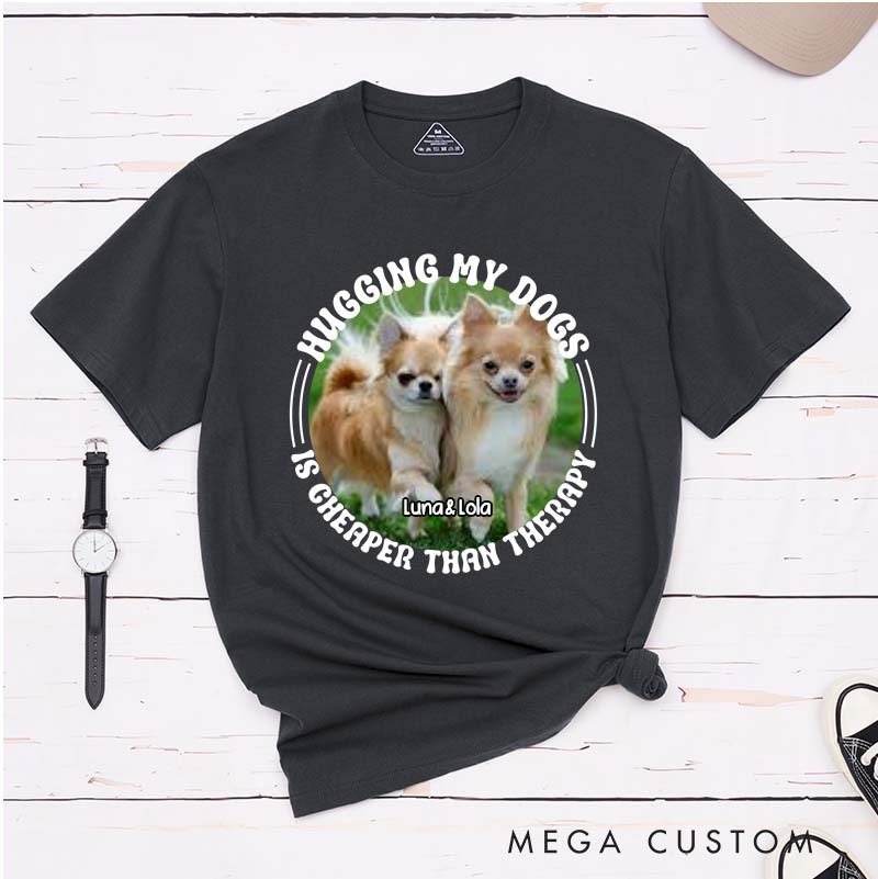 Personalized Dog Lover Hugging My Dog T-Shirt