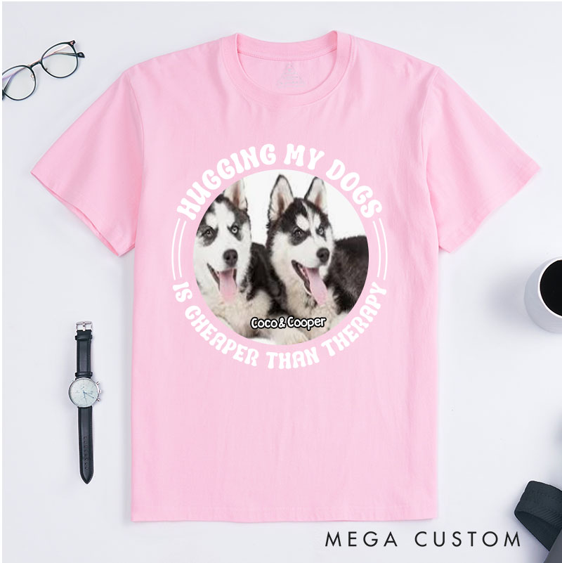 Personalized Dog Lover Hugging My Dog T-Shirt