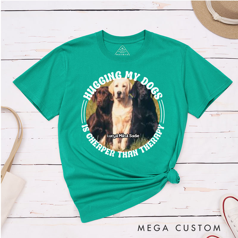 Personalized Dog Lover Hugging My Dog T-Shirt