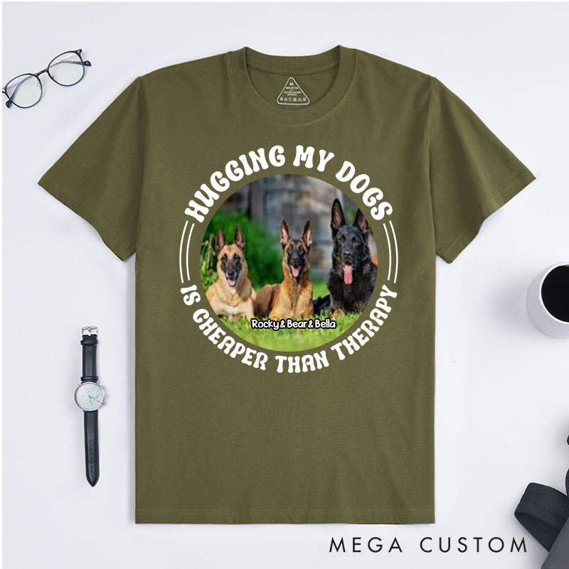 Personalized Dog Lover Hugging My Dog T-Shirt