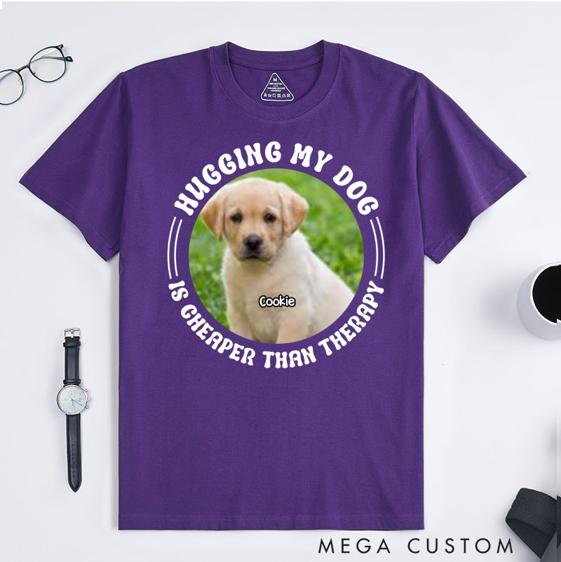 Personalized Dog Lover Hugging My Dog T-Shirt