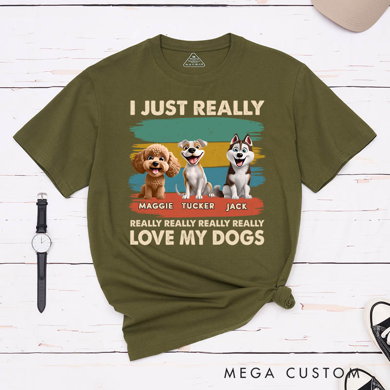 Personalized Dog Lover I Just Really Love My Dog T-Shirt