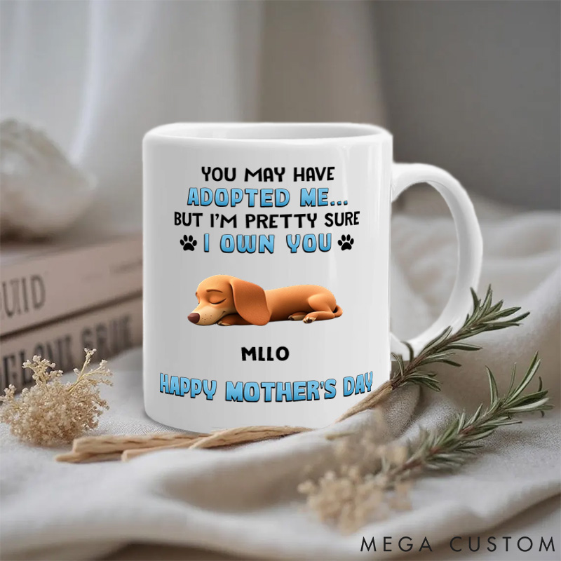Personalized Dog Lover I Own You Mugs