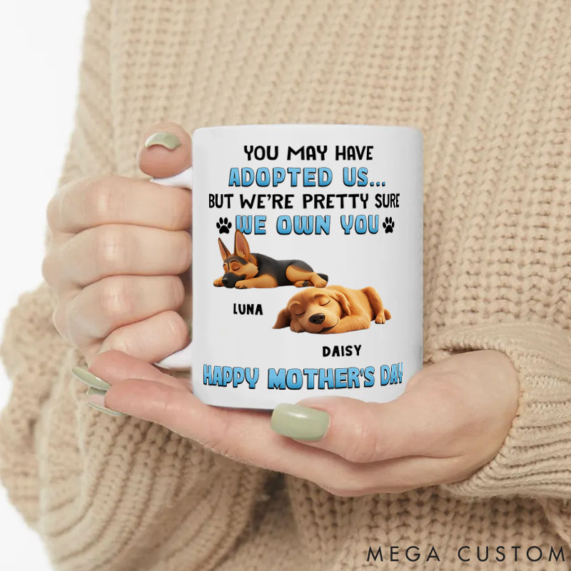 Personalized Dog Lover I Own You Mugs