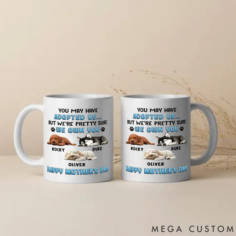 Personalized Dog Lover I Own You Mugs