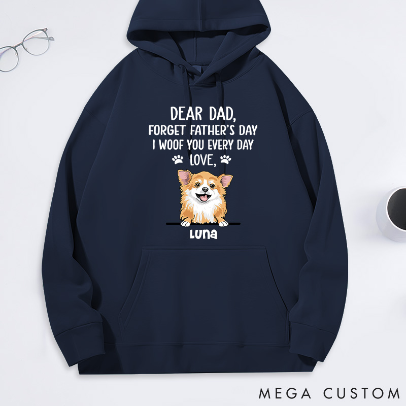 Personalized Dog Lover I Woof You Dog Dad Classic Hoodies