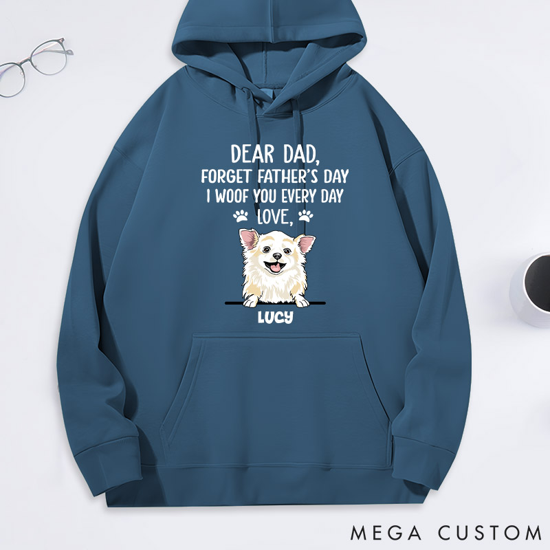 Personalized Dog Lover I Woof You Dog Dad Classic Hoodies