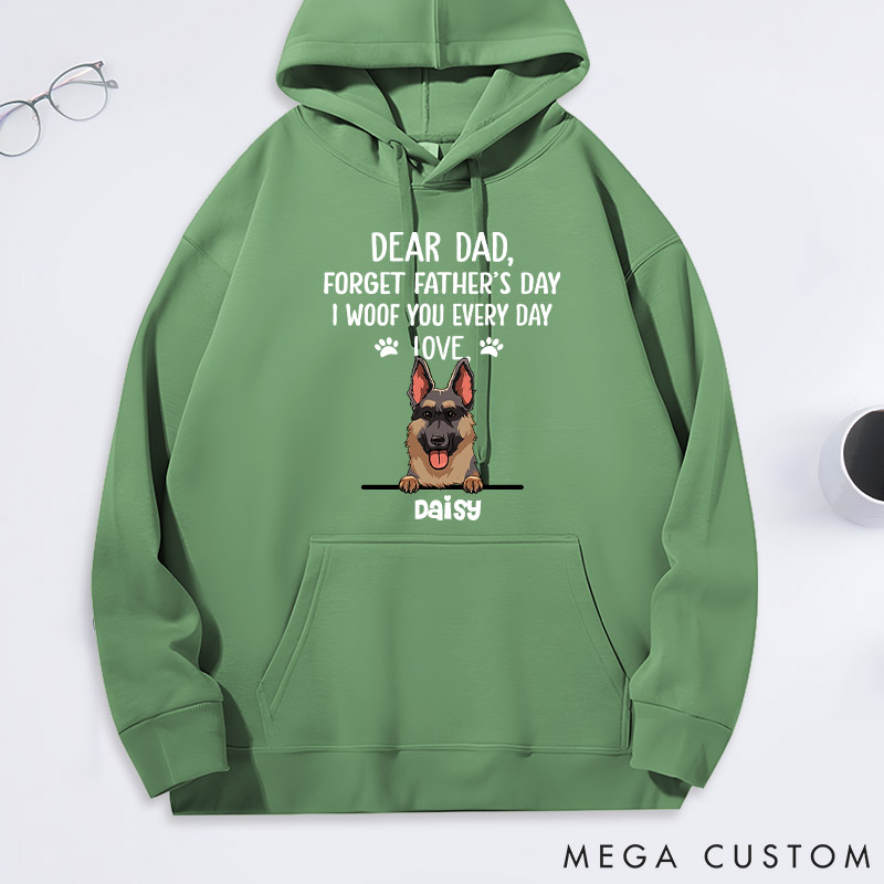 Personalized Dog Lover I Woof You Dog Dad Classic Hoodies