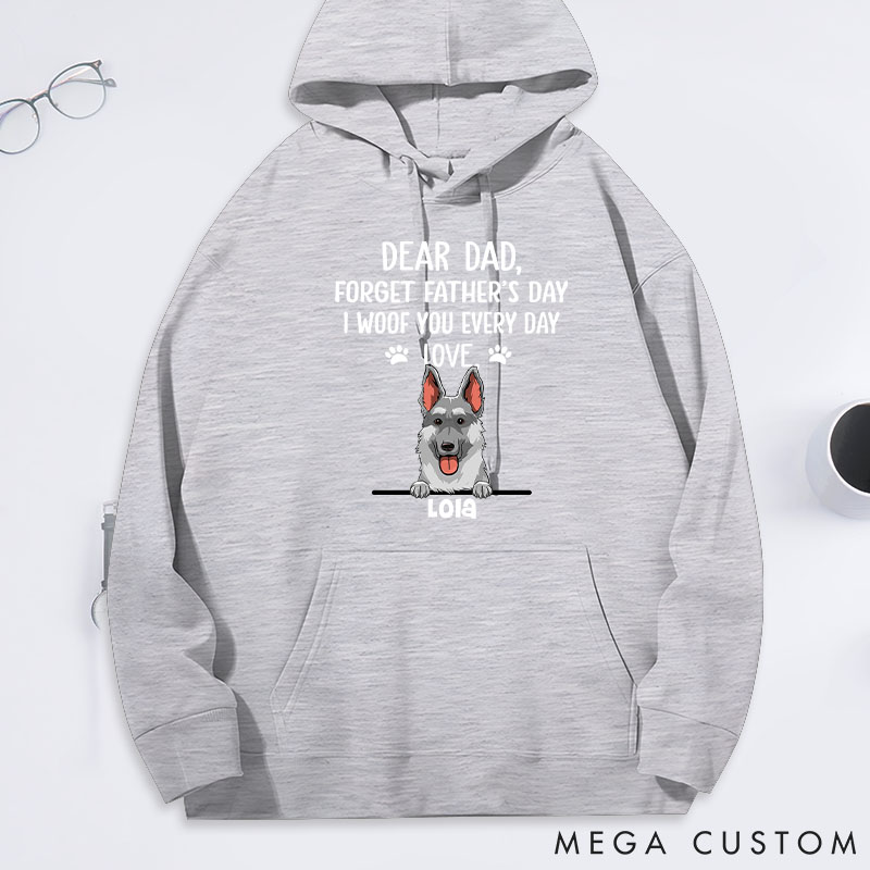 Personalized Dog Lover I Woof You Dog Dad Classic Hoodies