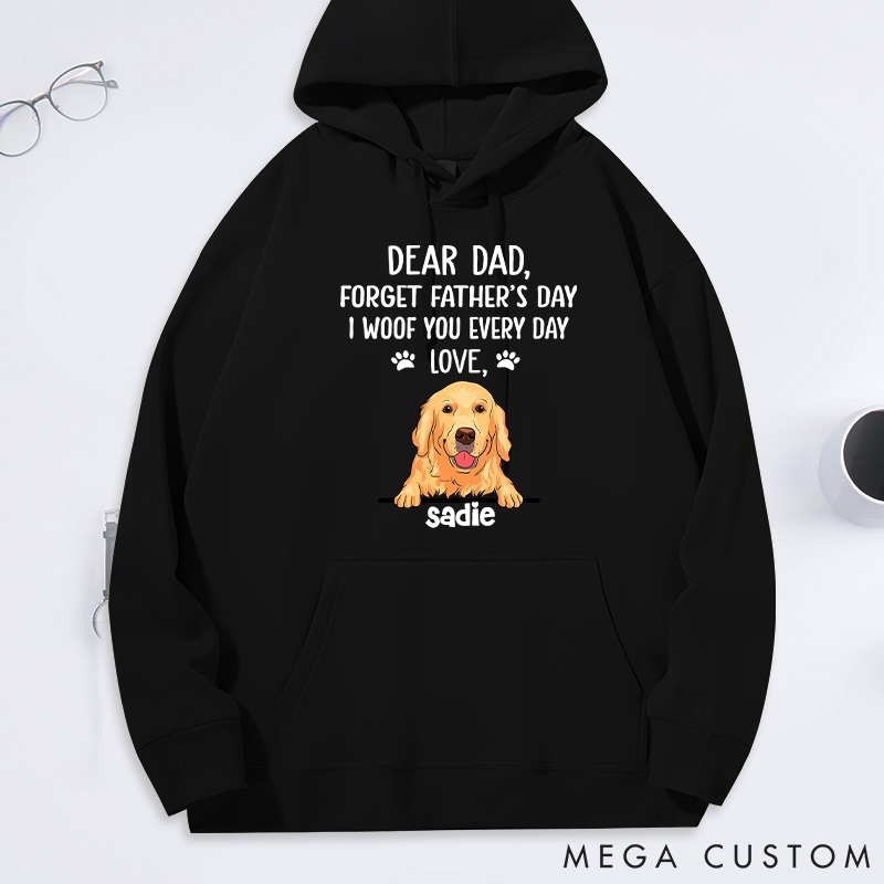 Personalized Dog Lover I Woof You Dog Dad Classic Hoodies