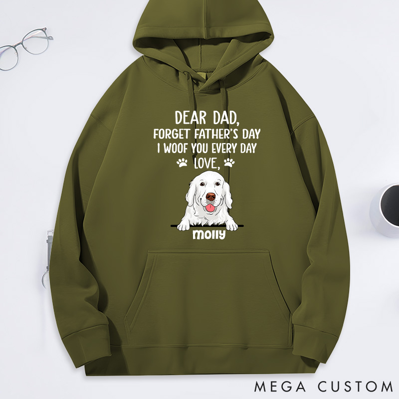 Personalized Dog Lover I Woof You Dog Dad Classic Hoodies