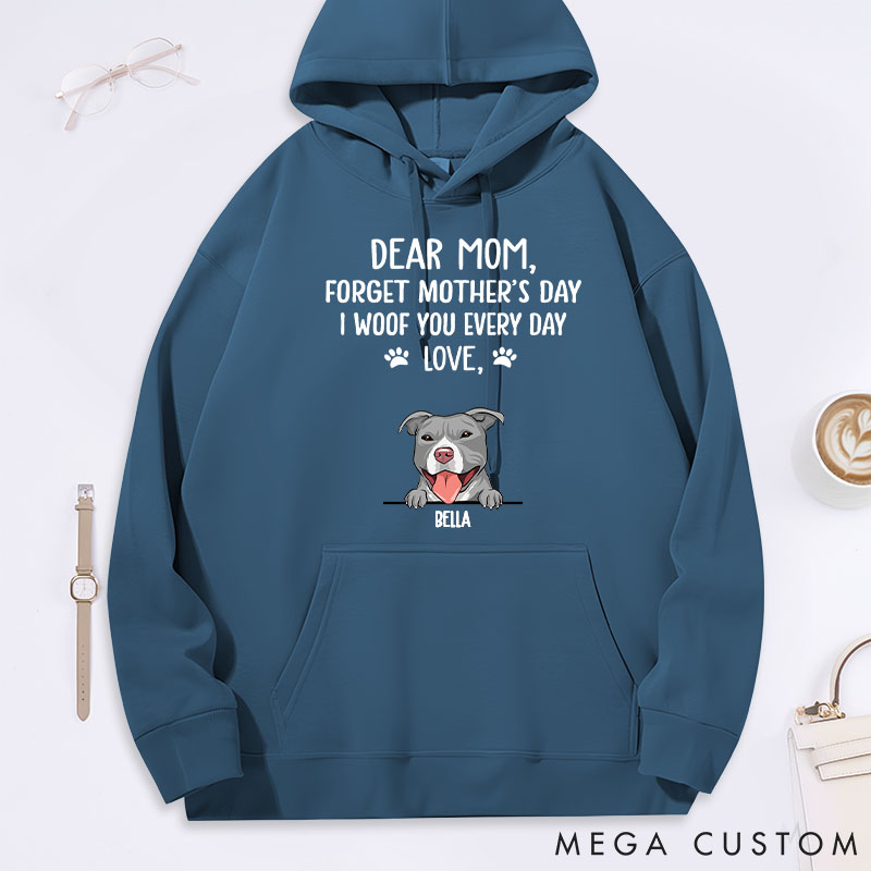 Personalized Dog Lover I Woof You Dog Mom Classic Hoodies