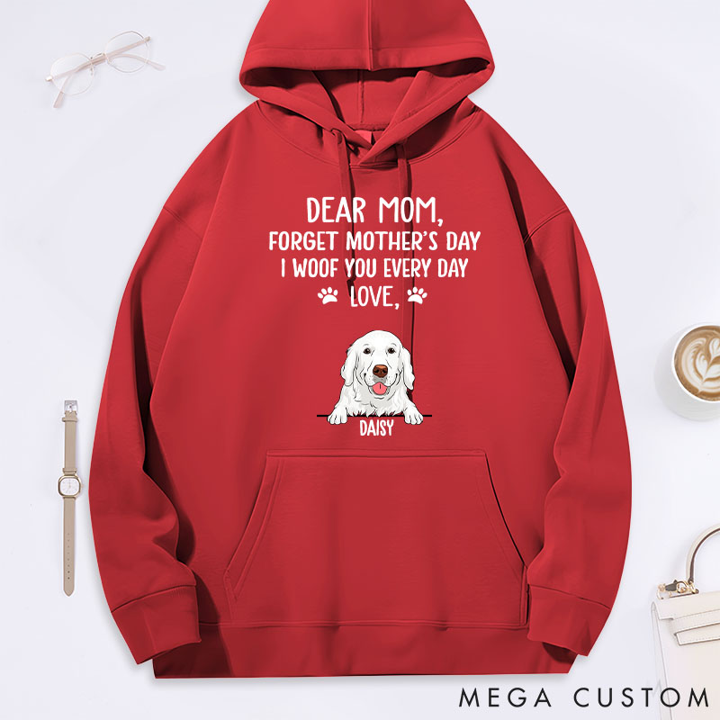Personalized Dog Lover I Woof You Dog Mom Classic Hoodies