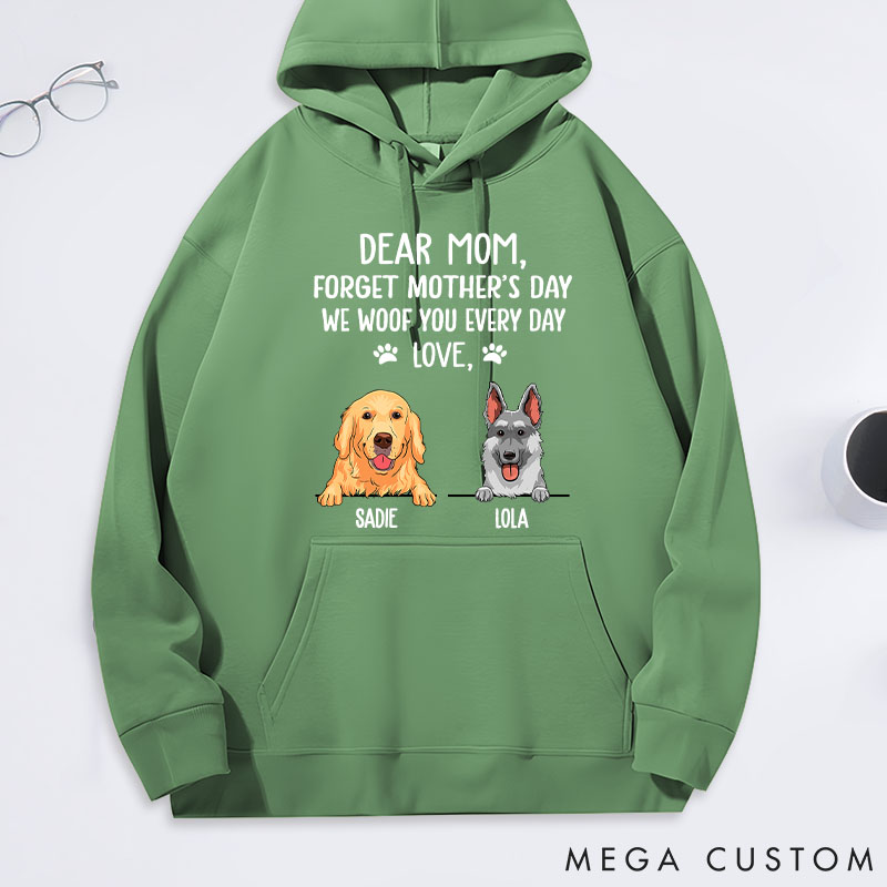 Personalized Dog Lover I Woof You Dog Mom Classic Hoodies