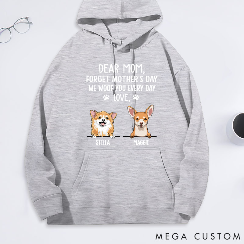 Personalized Dog Lover I Woof You Dog Mom Classic Hoodies