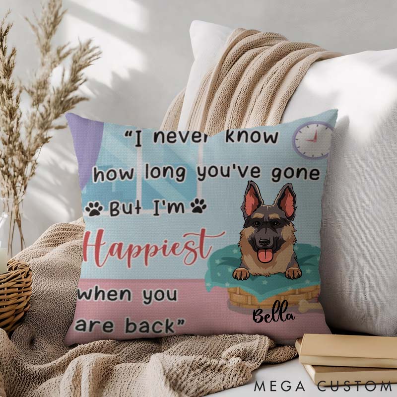 Personalized Dog Lover I'm Happiest Throw Pillows