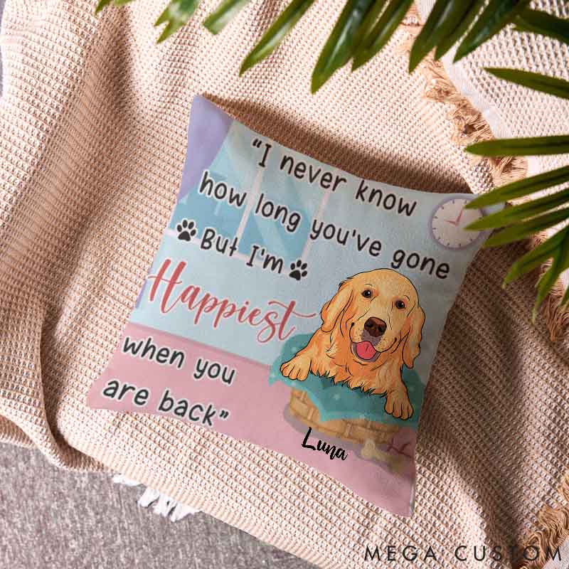 Personalized Dog Lover I'm Happiest Throw Pillows