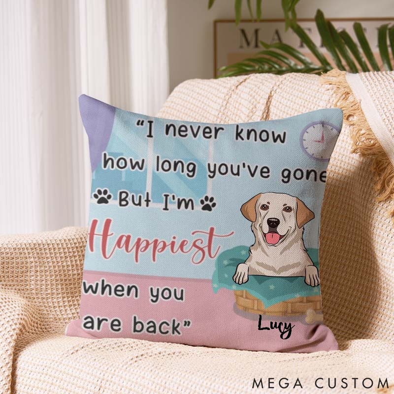 Personalized Dog Lover I'm Happiest Throw Pillows