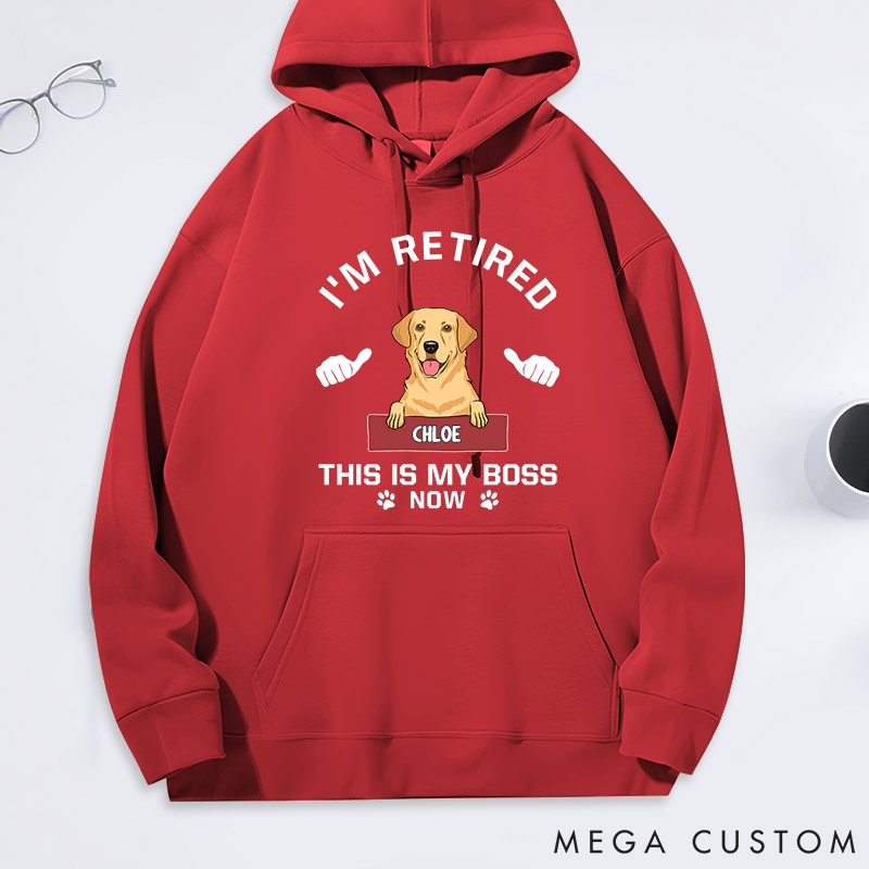 Personalized Dog Lover I'm Retired this is My Boss Classic Hoodies