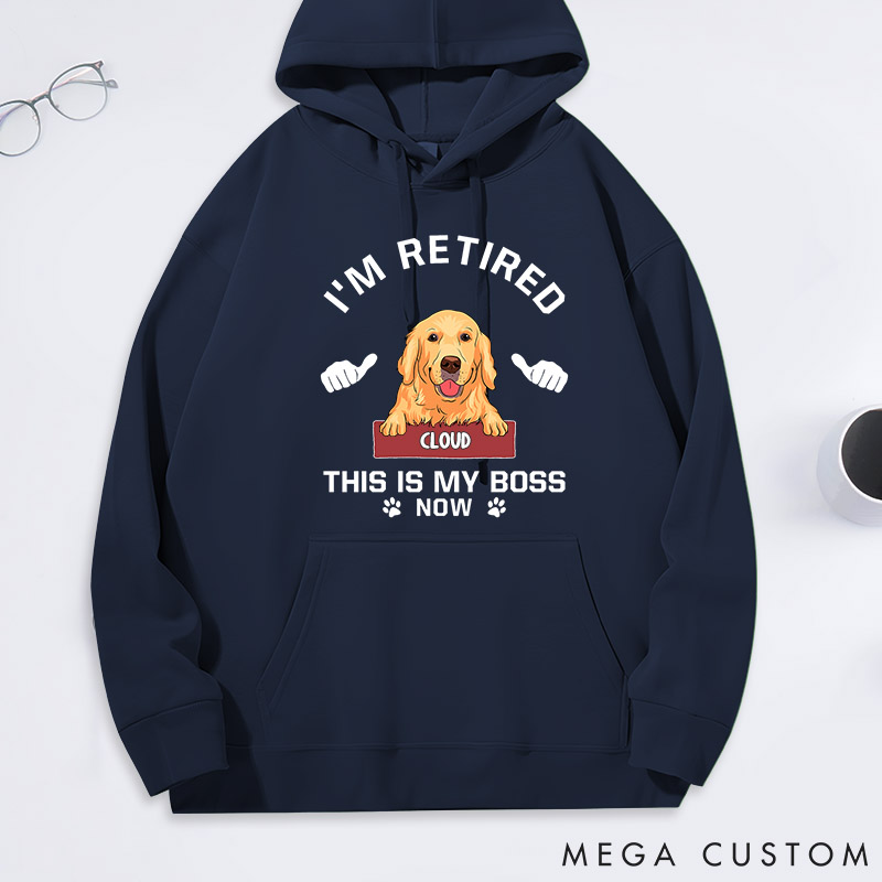 Personalized Dog Lover I'm Retired this is My Boss Classic Hoodies