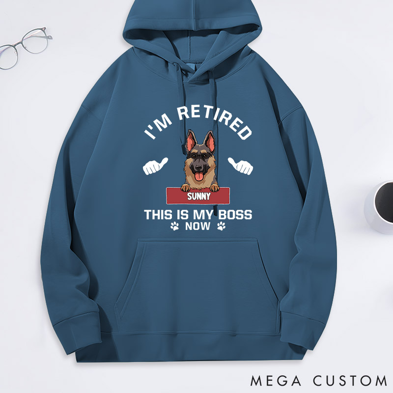 Personalized Dog Lover I'm Retired this is My Boss Classic Hoodies