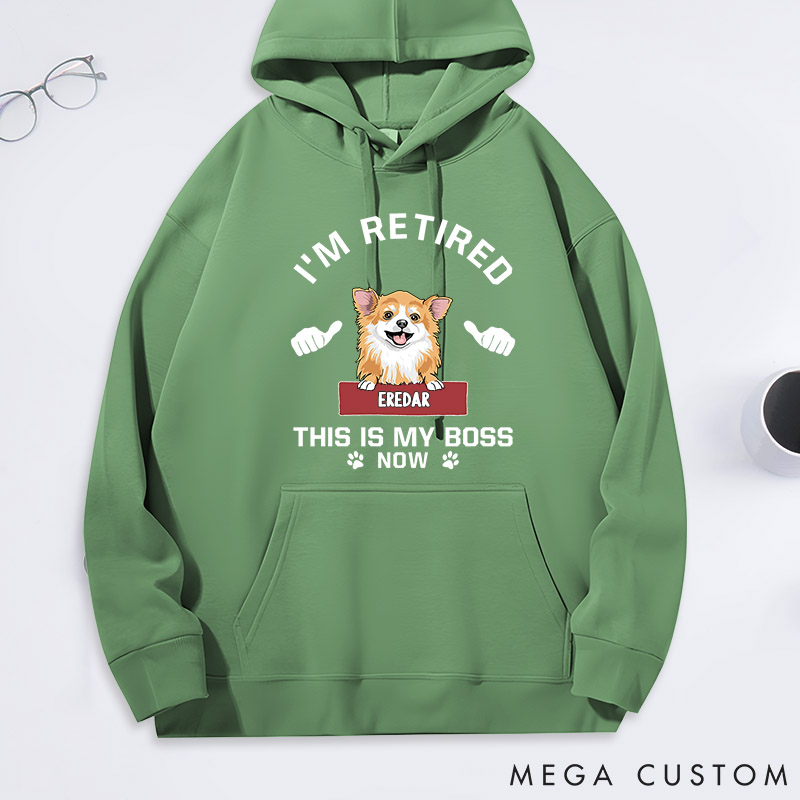 Personalized Dog Lover I'm Retired this is My Boss Classic Hoodies