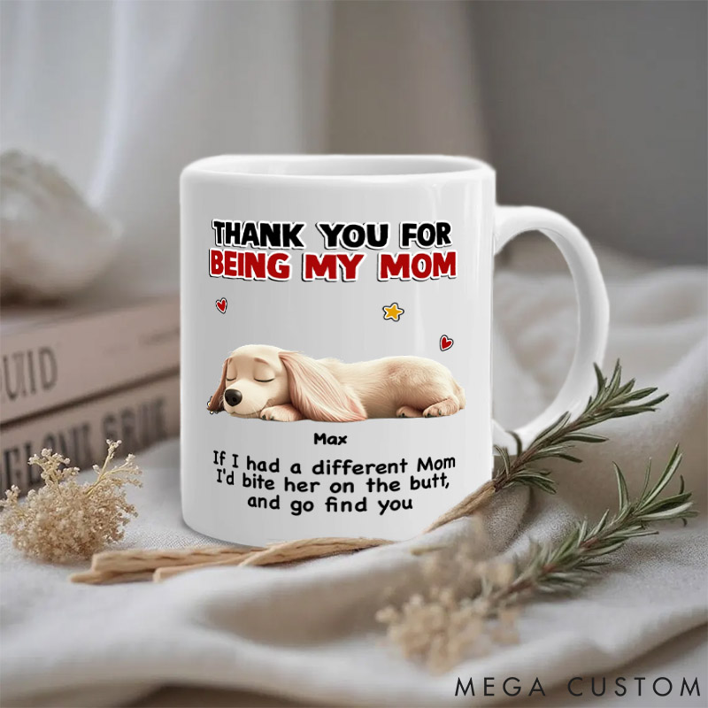 Personalized Dog Lover If I Had A Different Mom Mugs
