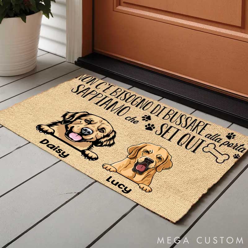 Personalized Dog Lover Just Walk Right in Doormat