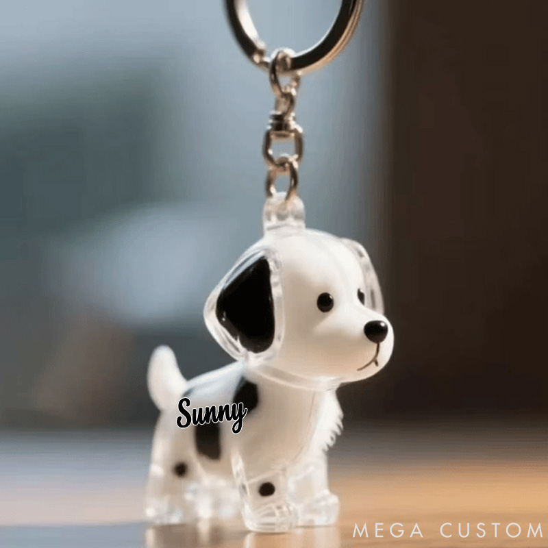 Personalized Dog Lover Keychain Charm Memorial Storage Box