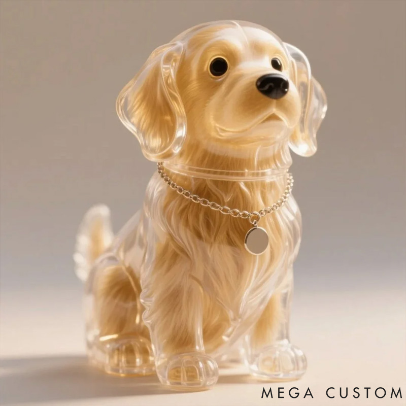 Personalized Dog Lover Keychain Charm Memorial Storage Box