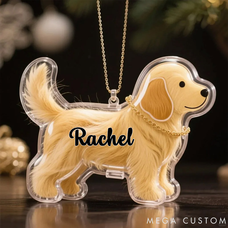 Personalized Dog Lover Keychain Charm Memorial Storage Box
