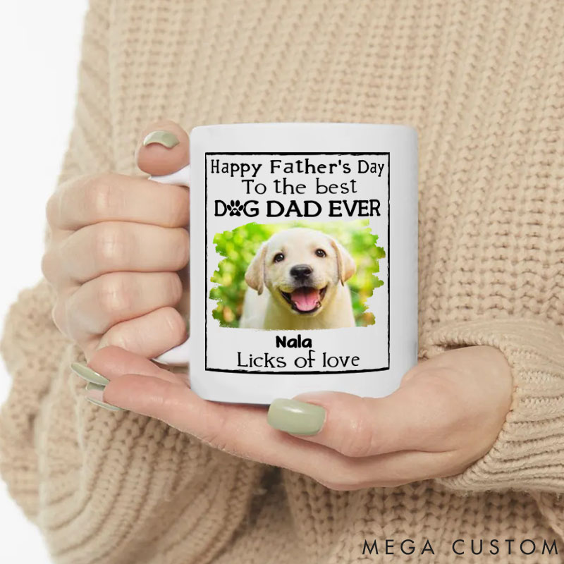 Personalized Dog Lover Licks of Love Photo Mugs