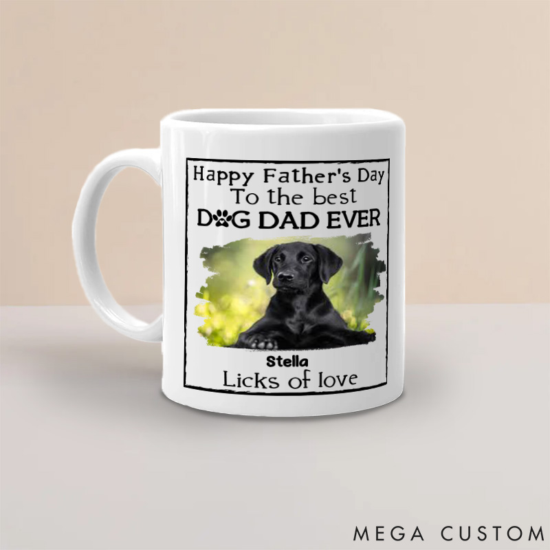 Personalized Dog Lover Licks of Love Photo Mugs