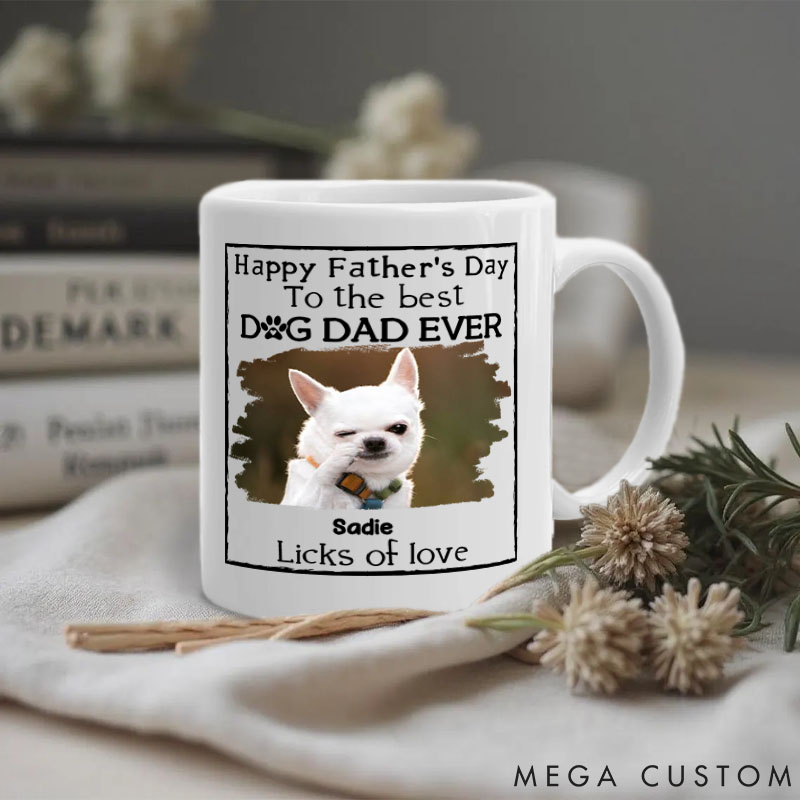 Personalized Dog Lover Licks of Love Photo Mugs