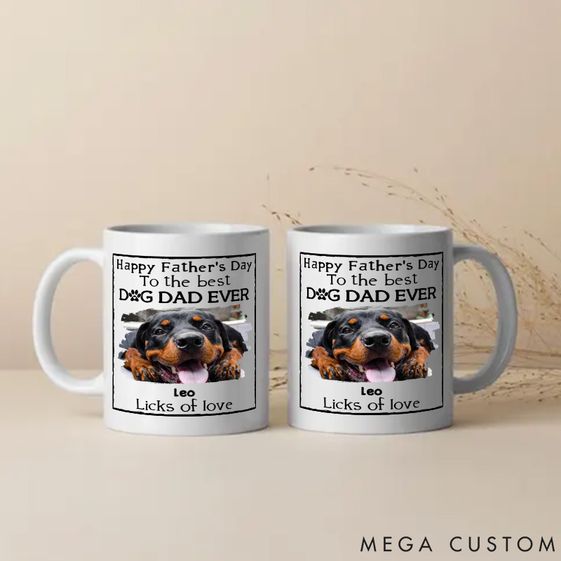 Personalized Dog Lover Licks of Love Photo Mugs