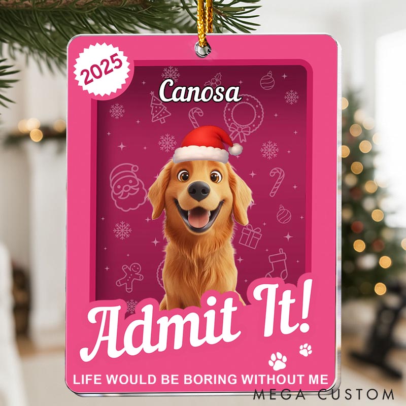 Personalized Dog Lover Life Is Better with Dog Toy Box Christmas Ornament