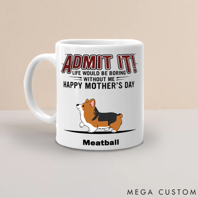 Personalized Dog Lover Life Would Be Boring without Us Dog Mom Mugs