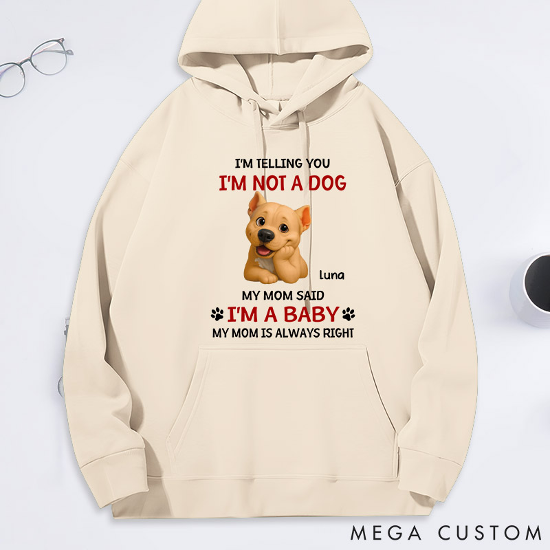 Personalized Dog Lover Litterally a Baby Hoodies